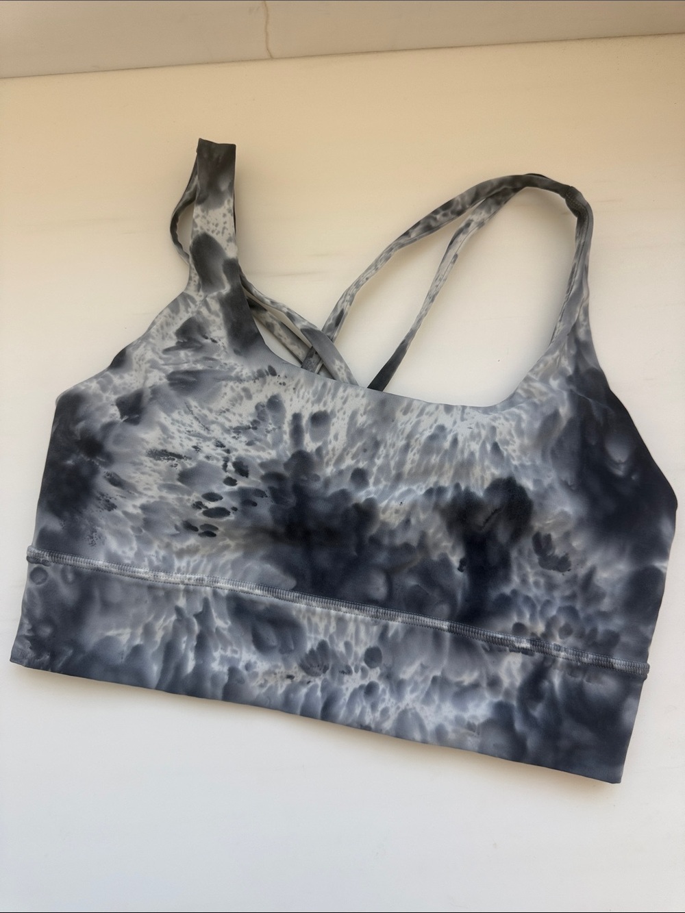 Lululemon Navy Tie-Dye Strappy Sports Bra - Women Intimates & Sleepwear